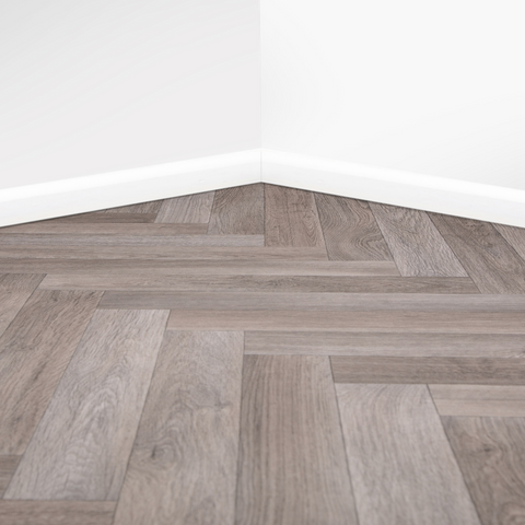 Classic Oak Parquet Vinyl / Lino Roll Flooring 2m & 4m Width Kitchen Bathroom Flooring