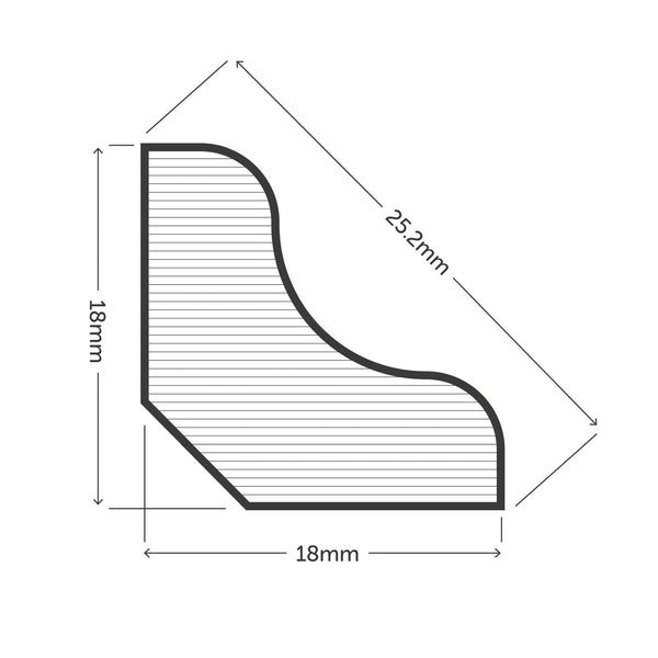 Orlando Classic Grey Scotia Beading Edging