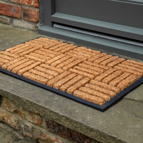 Rubber and Natural Coir Door Mat 45cm x 75cm - Indoor and Outdoor Use
