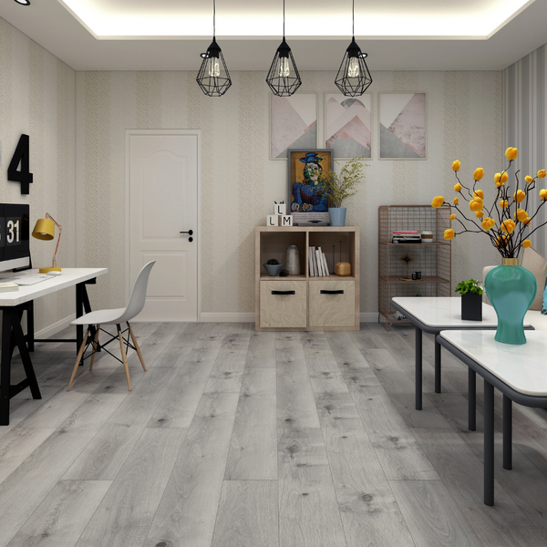 Titan Grey Oak Luxury SPC Click Plank Flooring - Built-In Underlay Already Installed - 5.2mm Thick