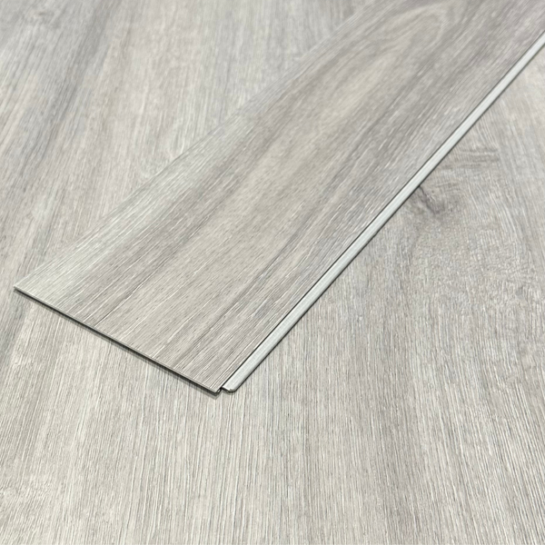 Oxford Light Grey Luxury SPC Click Plank Flooring Herringbone Style - Built-In Underlay Already Installed - 5.2mm Thick
