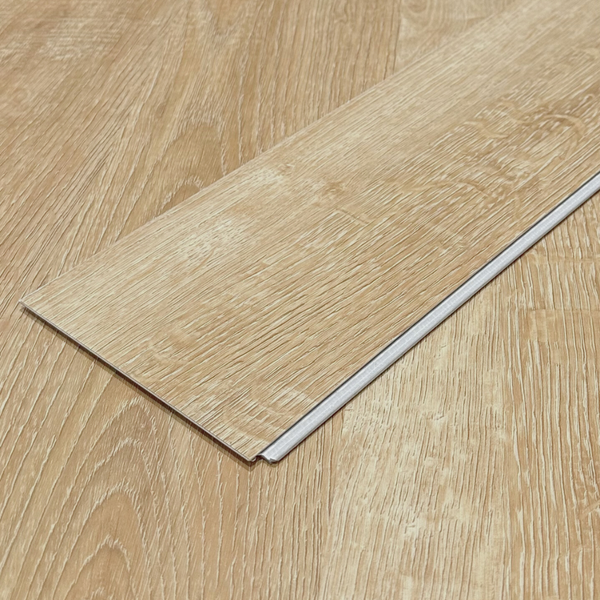 Light Barley Oak Luxury SPC Click Plank Flooring Herringbone Style - Built-In Underlay Already Installed -5.2mm Thick