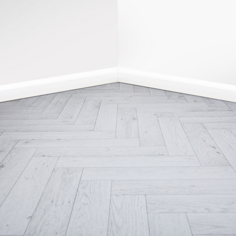 White Oak Parquet Vinyl / Lino Roll Flooring 2m & 4m Width Kitchen Bathroom Flooring