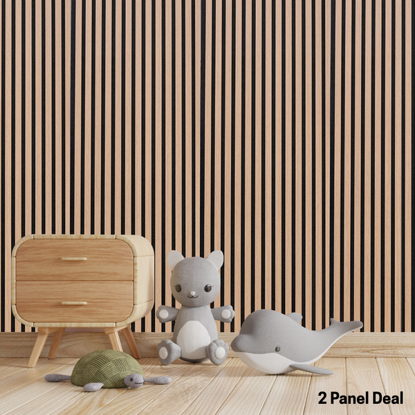 Acoustic Wall Panel San Diego Oak Decorative Sound Reducing Paneling - 2 Panel Deal