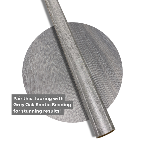 8mm Laminate Flooring - Grey Oak Effect -  Click System