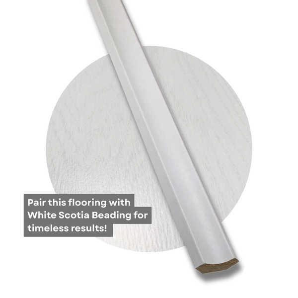 8mm Laminate Flooring - White Oak Effect - V Groove - AC4 Rated - Click System