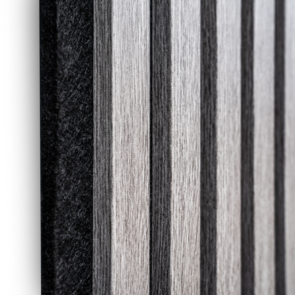 Acoustic Wall Panel Boston Grey Oak Decorative Sound Reducing Paneling - 3 Panel Deal
