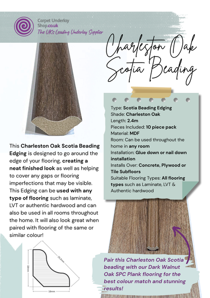 Dark Walnut Oak Luxury SPC Click Plank Flooring - Built-In Underlay Already Installed - 5.2mm Thick