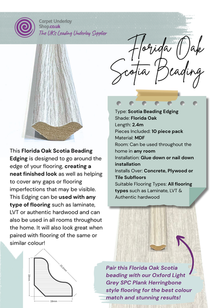 Oxford Light Grey Luxury SPC Click Plank Flooring Herringbone Style - Built-In Underlay Already Installed - 5.2mm Thick