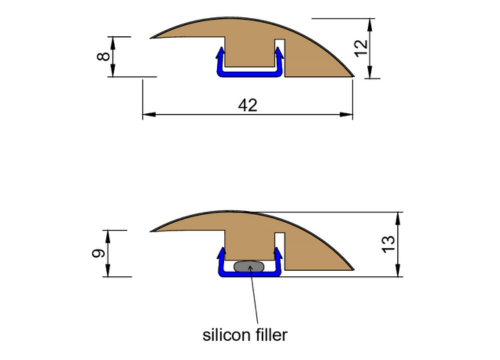 Chicago Oak Laminate MDF Door Trims End Ramp T Bar