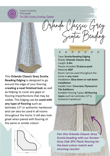 Smoke Grey Oak Luxury SPC Click Plank Flooring - Built-In Underlay Already Installed - 5.2mm Thick