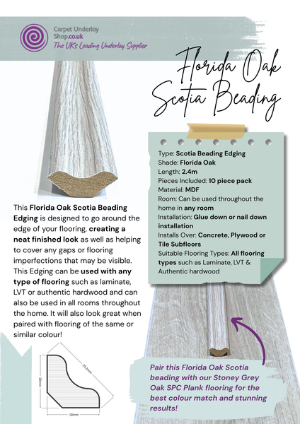 Stoney Grey Oak Luxury SPC Click Plank Flooring - Built-In Underlay Already Installed - 5.2mm Thick