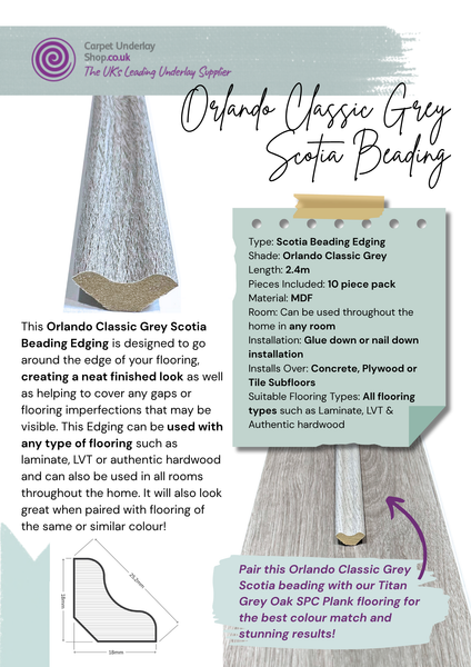 Titan Grey Oak Luxury SPC Click Plank Flooring - Built-In Underlay Already Installed - 5.2mm Thick