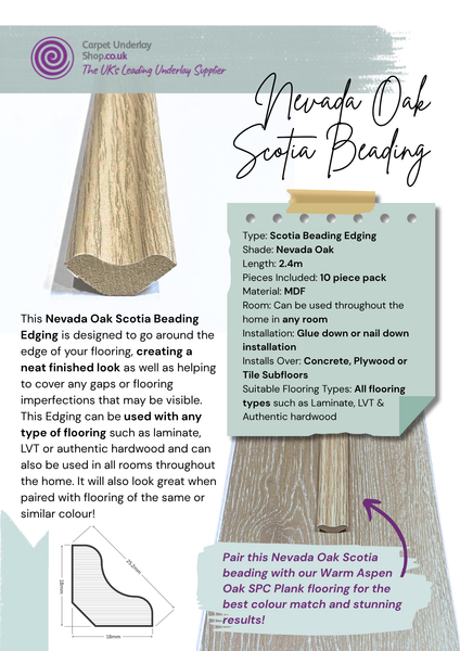 Warm Aspen Oak Luxury SPC Click Plank Flooring - Built-In Underlay Already Installed - 5.2mm Thick