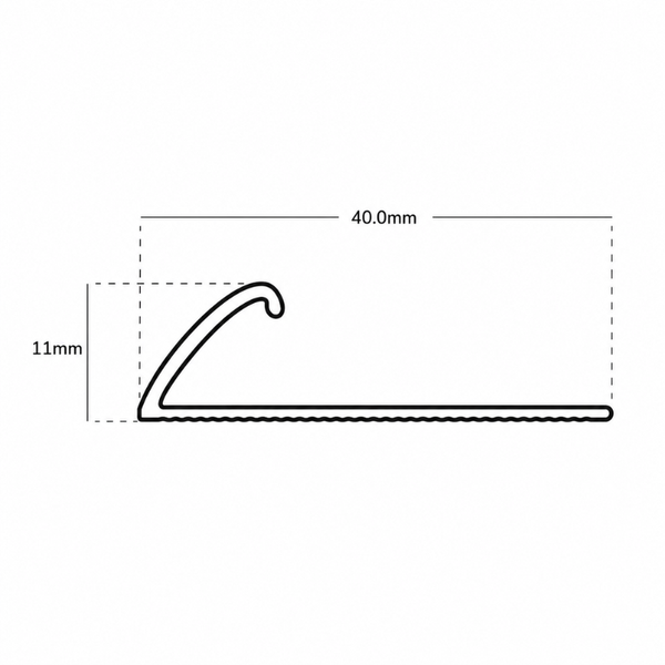 Carpet Edge Metal Carpet To Flooring - Single Edge - Any Colour or Length