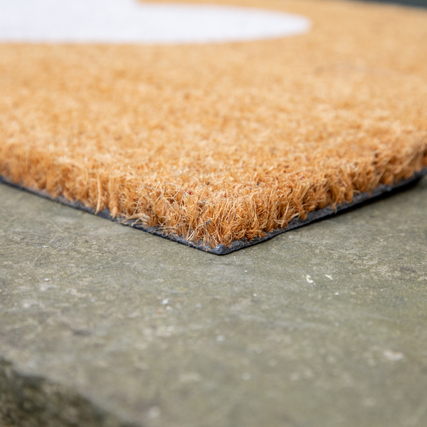 Printed Novelty Heart Coir Door Mat 45cm x 75cm - Indoor and Sheltered Outdoor Use