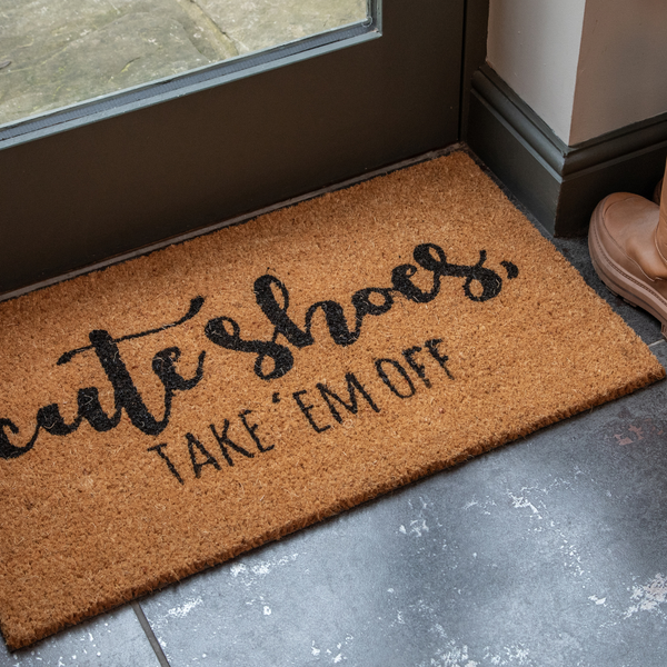 Printed Novelty Sign Coir Door Mat 45cm x 75cm - Indoor and Sheltered Outdoor Use