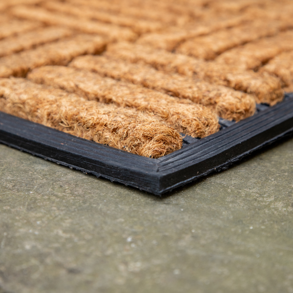Rubber and Natural Coir Door Mat 45cm x 75cm - Indoor and Outdoor Use