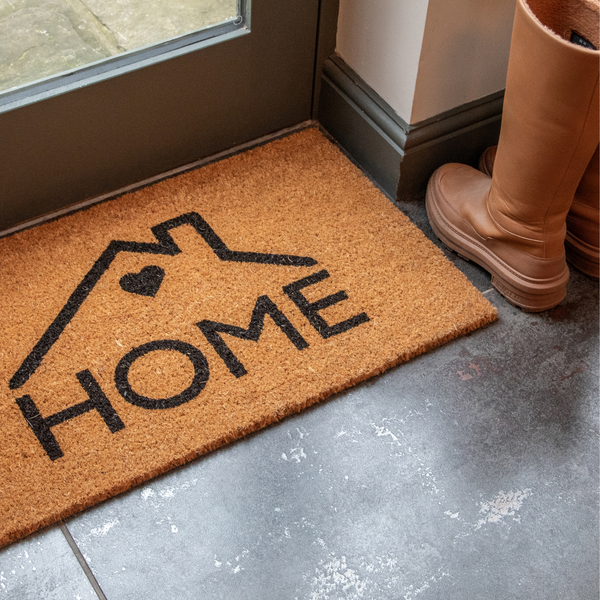 Printed Novelty Home Sign Coir Door Mat 45cm x 75cm - Indoor and Sheltered Outdoor Use