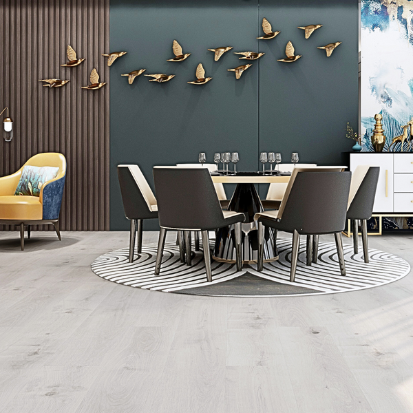 Grey Pewter Oak Luxury SPC Click Plank Flooring - Built-In Underlay Already Installed - 5.2mm Thick