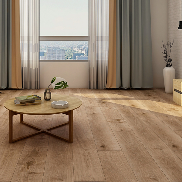 Golden French Oak Luxury SPC Click Plank Flooring - Built-In Underlay Already Installed - 5.2mm Thick