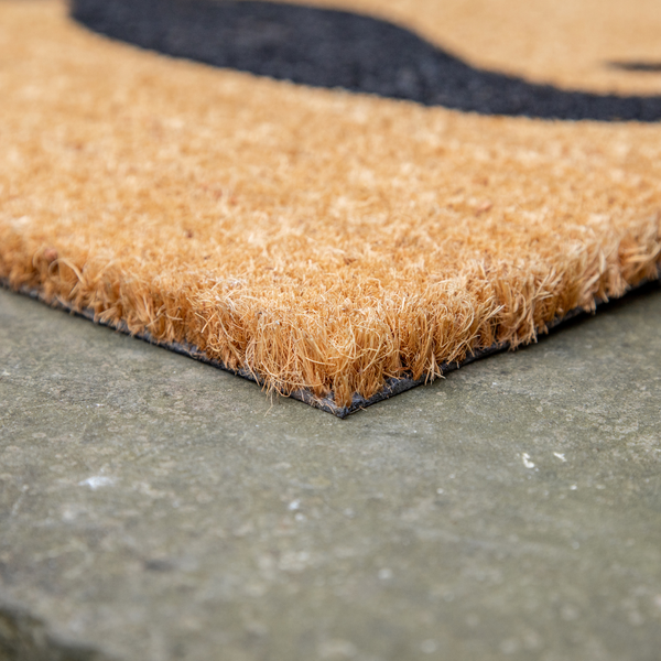 Printed Novelty Moustache Coir Door Mat 45cm x 75cm - Indoor and Sheltered Outdoor Use