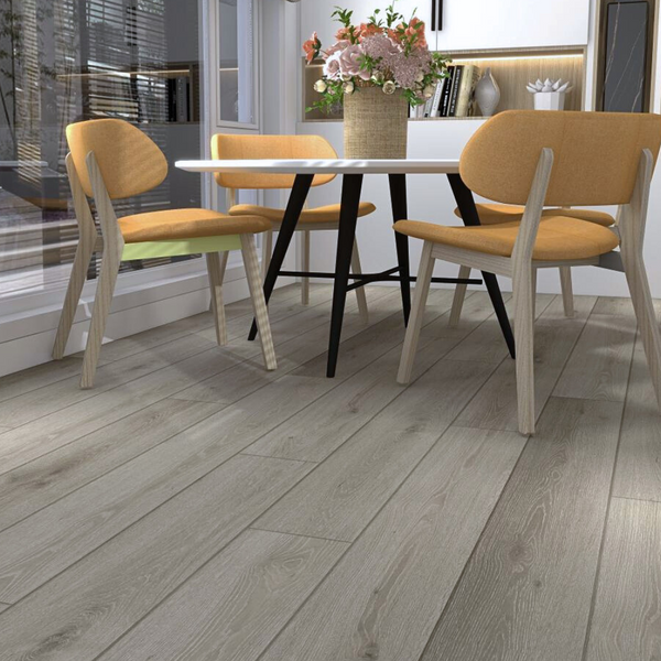 Smoke Grey Oak Luxury SPC Click Plank Flooring - Built-In Underlay Already Installed - 5.2mm Thick