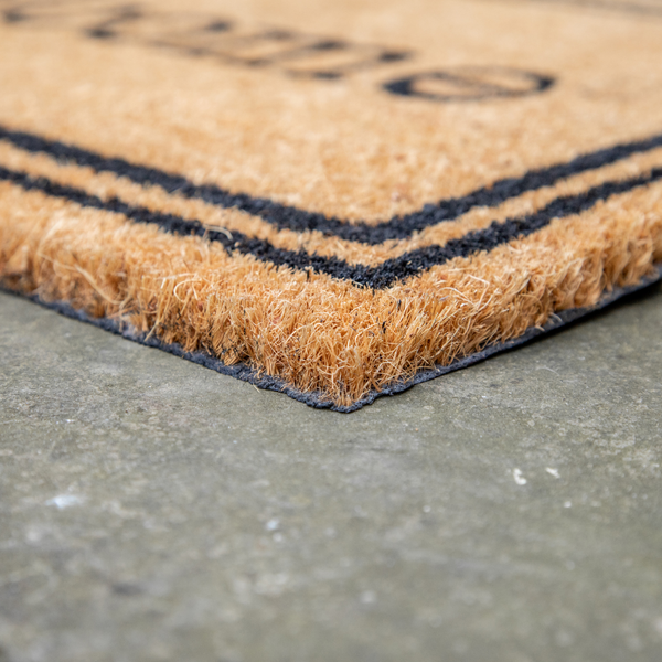 Printed Novelty Welcome Sign Coir Door Mat 45cm x 75cm - Indoor and Sheltered Outdoor Use