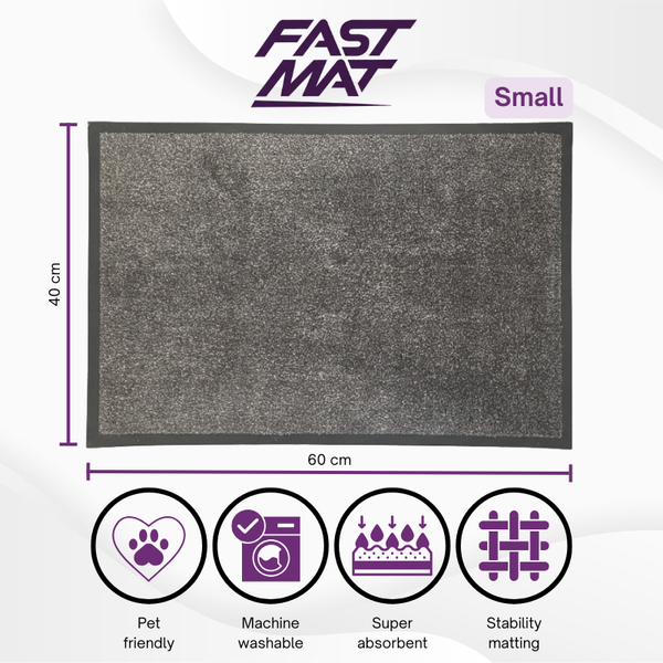 FastMat - Charcoal Door Mat - Super Absorbent