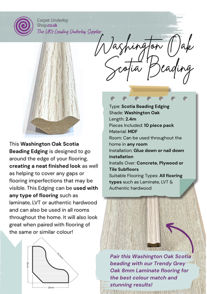 8mm Laminate Flooring Trendy Grey Oak Effect - Click System