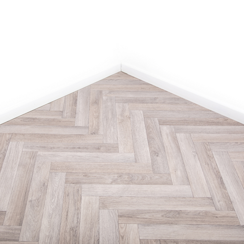 Classic Oak Parquet Vinyl / Lino Roll Flooring 2m & 4m Width Kitchen Bathroom Flooring