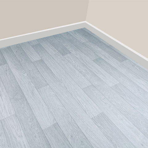 Declan White Vinyl / Lino Flooring 2m & 4m Width Kitchen Bathroom Flooring