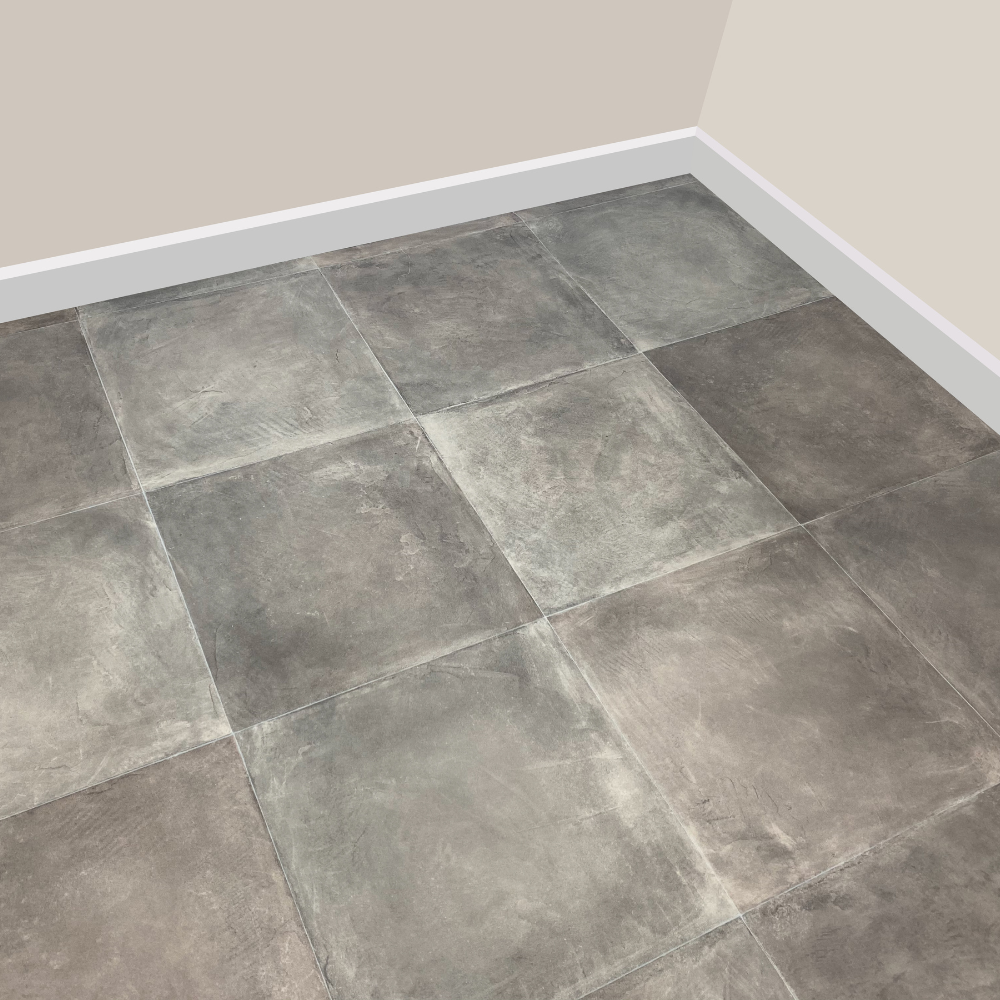 Slate Grey Tile Vinyl Lino Flooring 2m 4m Width Kitchen Bathroom Flooring