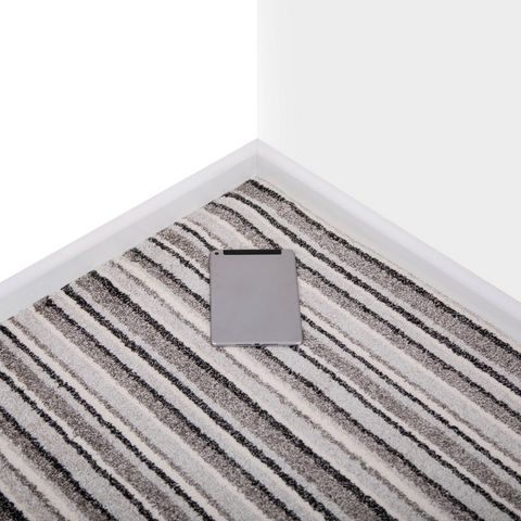 Stripy Liquorice Shade Saxony Carpet